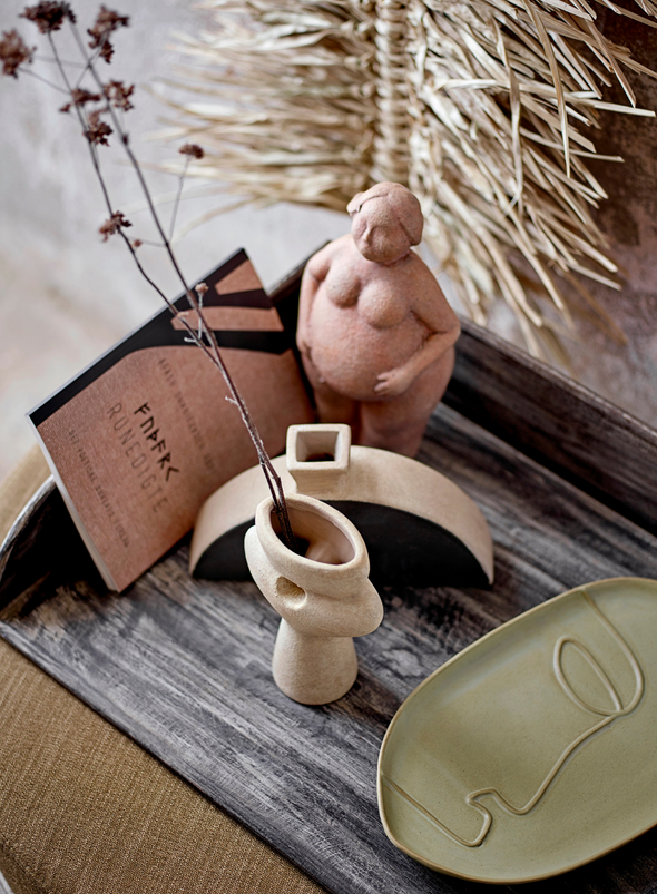 Ngan Green Stoneware Tray From Bloomingville