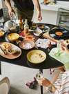 Bold & Basic Ceramics: Pasta Plate in Yellow/Brown from HK Living