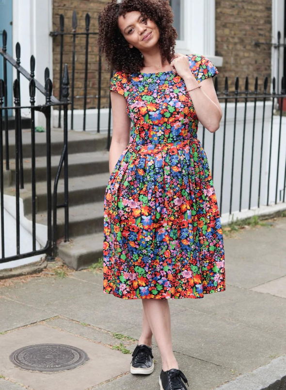 Claudia Bright Bouquet Dress from Emily and Fin