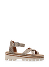 Kiki Hairon Leather Sandals in Pixel Off White Black from Maruti