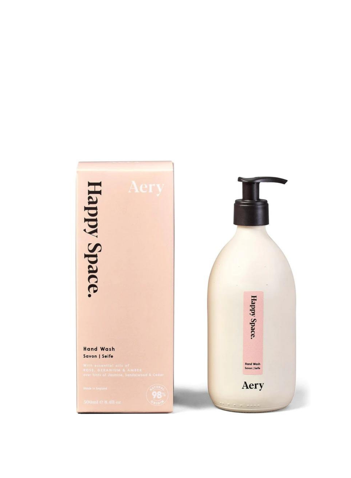 Happy Space Hand Wash - Rose Geranium & Amber from Aery Living