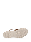 Kiki Hairon Leather Sandals in Pixel Off White Black from Maruti