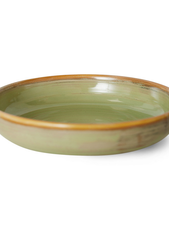 Chef Ceramics Deep Plate Large in Moss Green from HK Living