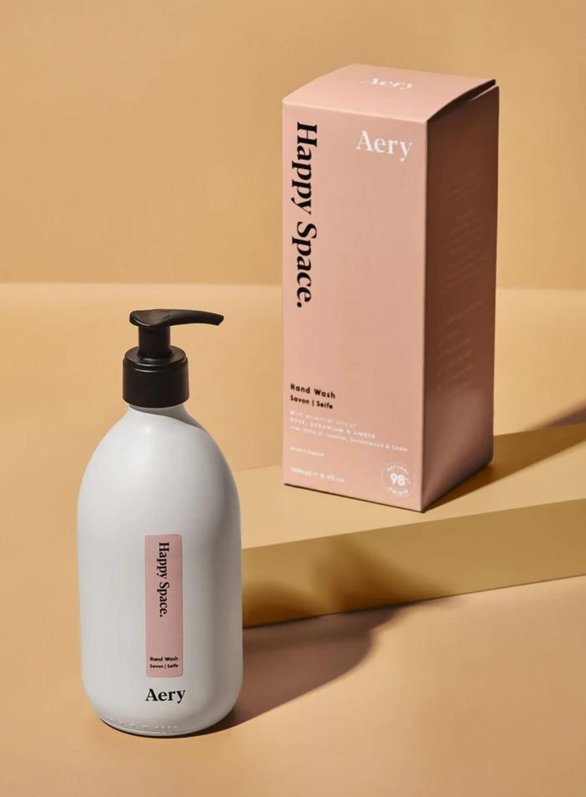 Happy Space Hand Wash - Rose Geranium & Amber from Aery Living