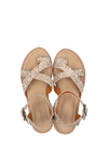 Kiki Hairon Leather Sandals in Pixel Off White Black from Maruti