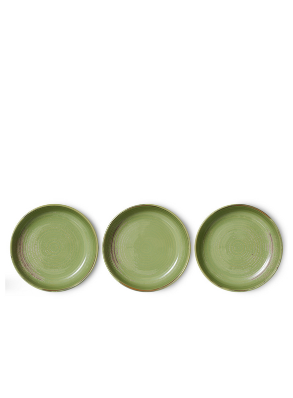Chef Ceramics Deep Plate Large in Moss Green from HK Living