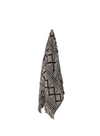 Kicki Black Patterned Recycled Throw from Bloomingville