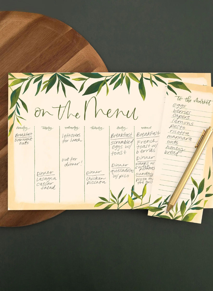 Willow Menu Notepad from 1Canoe2