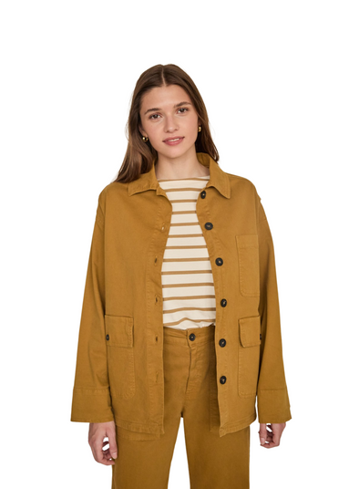 Remy Button Front Jacket Olive Green from Yerse