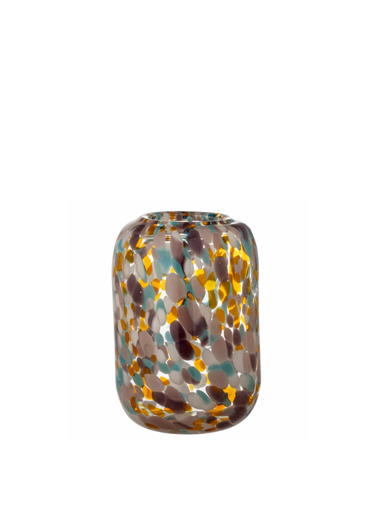 Vidia Glass Vase in Orange from Bloomingville