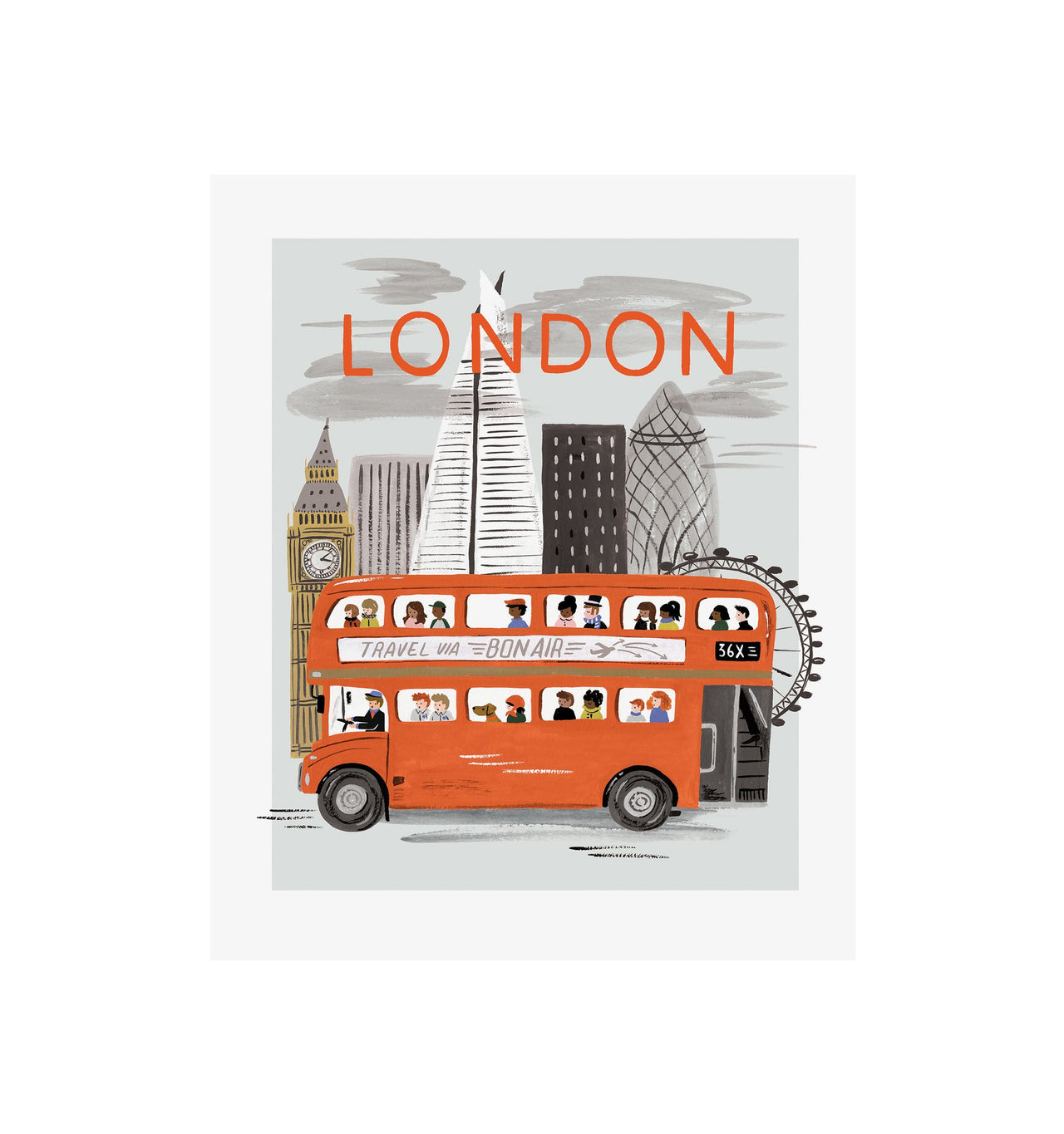 London World Traveller Art Print from Rifle Paper Co.