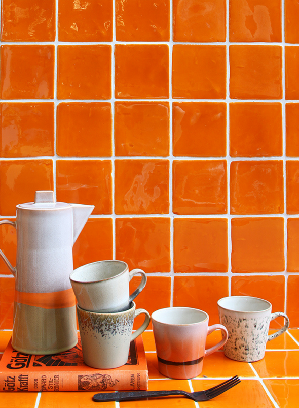 Ceramic 70's Americano Mug in Bark from HK Living