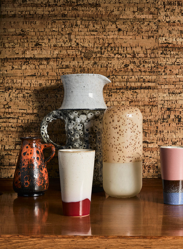 Ceramic 70's Latte Mug in Frost from HK Living