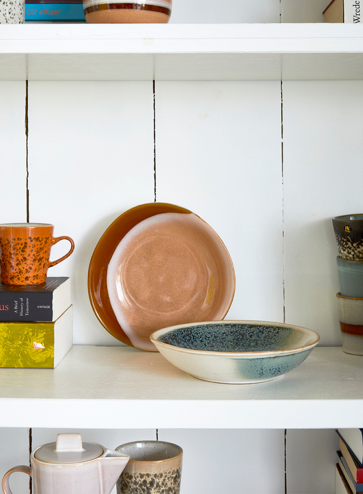 HK Living Ceramic 70's Mist Curry Bowl