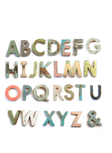 Wooden Chunky Uppercase Letter from Naman Project