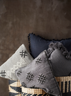 Dark Grey Cushion with Tassel from Madam Stoltz