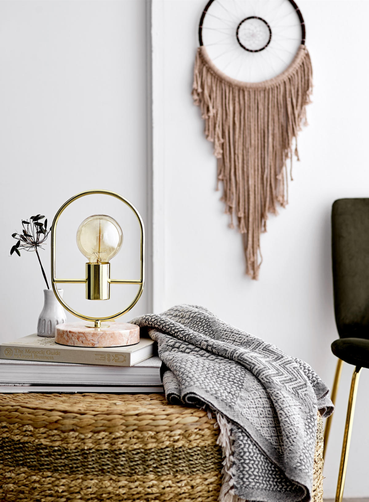 Bloomingville Rodion Grey Recycled Cotton Throw