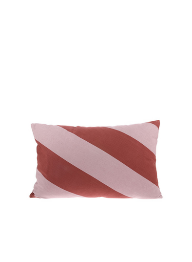 Twill Weave Striped Red Cushion from HK Living