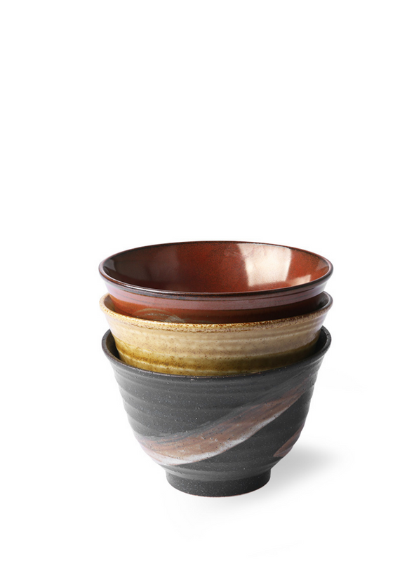Kyoto ceramics Japanese Matcha Bowl in Brown from HK Living