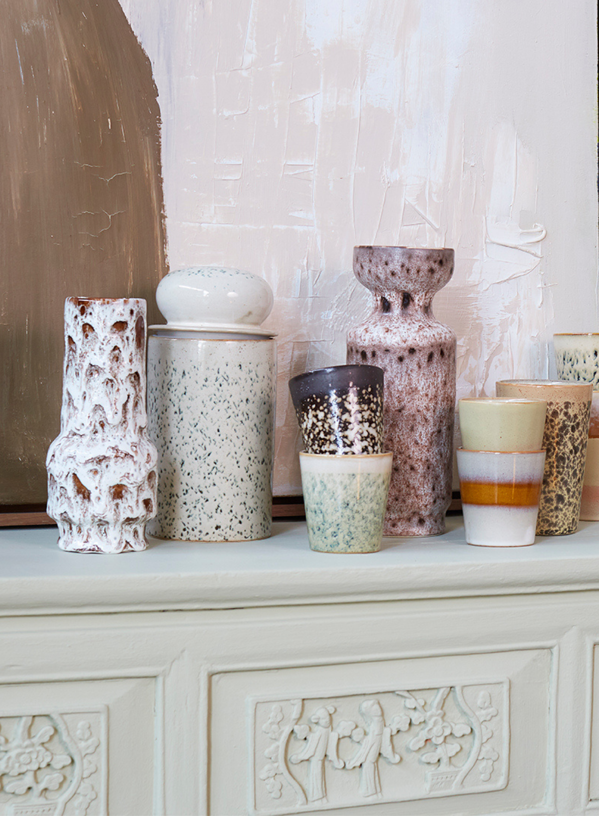 Lava Brown Ceramic Vase from HK Living