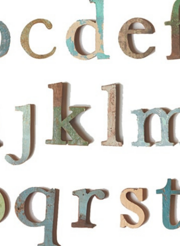 Wooden Lowercase Letter from Naman Project