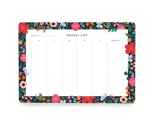 Wild Rose Weekly Desk Pad from Rifle Paper Co.