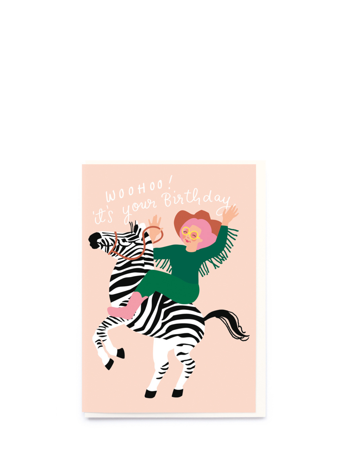 Woohoo! It's Your Birthday Zebra Birthday Card from Noi