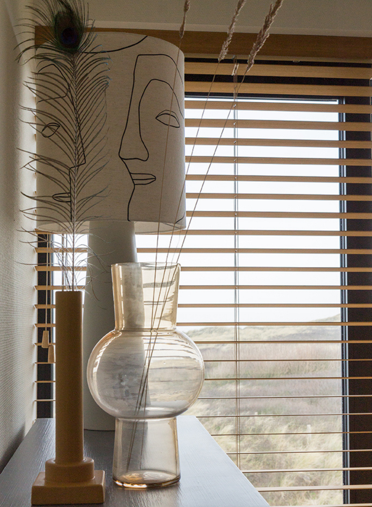 Peach Glass Flower Vase from HK Living