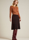 Pintuck Lapis Skirt in Black from King Louie