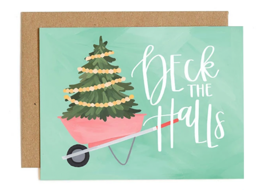 Wheelbarrow Tree Boxed Christmas Cards from 1 canoe 2