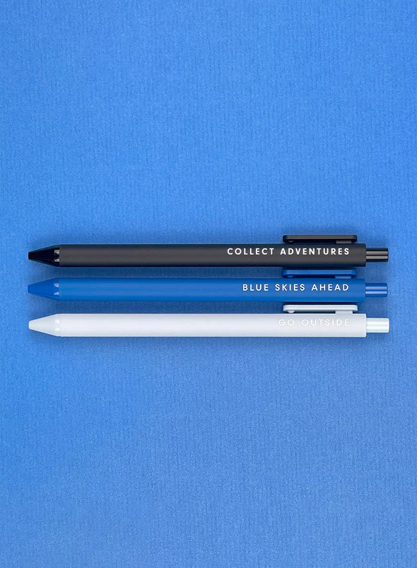 Explorer Jotter Gel Pen Set of 3 from Ruff House Print Shop