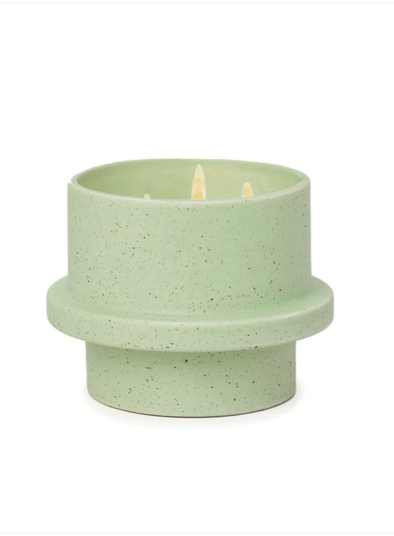Folia Matte Speckled Ceramic Candle in Bamboo & Green Tea from Paddywax