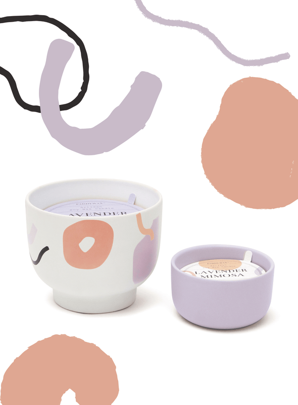 Wabi Sabi Lavender Mimosa Candle from Paddywax