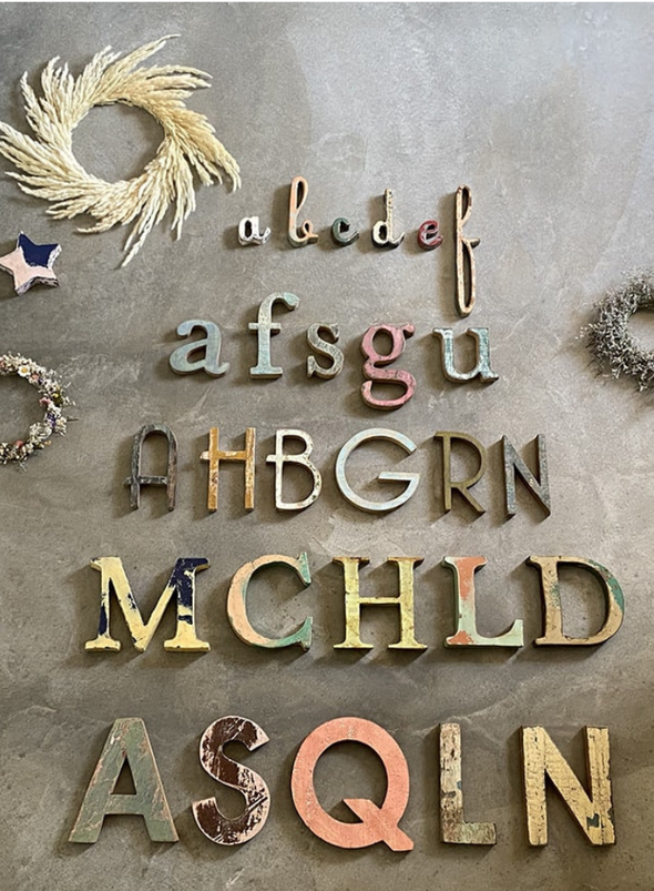 Wooden Chunky Uppercase Letter from Naman Project